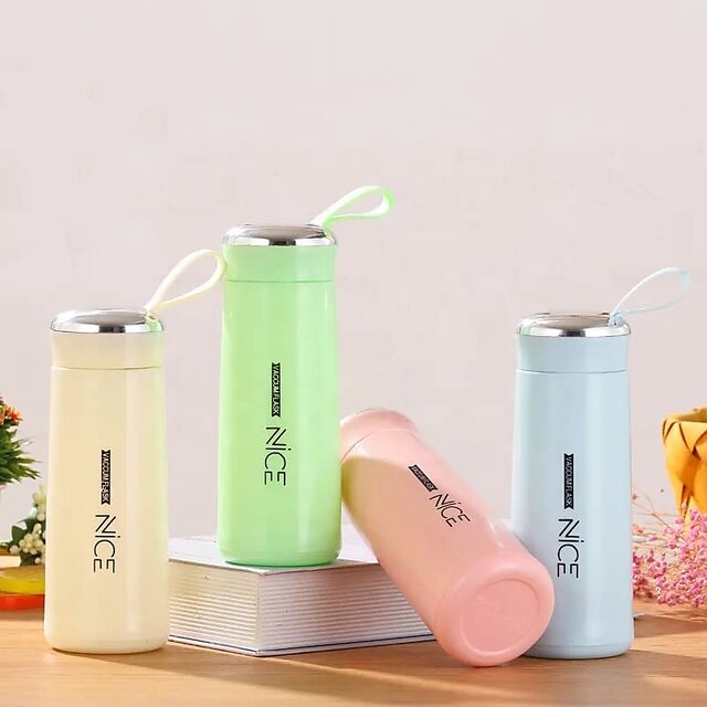 Nice Glass Water Bottle (1 piece,500 ML) - Multicolor