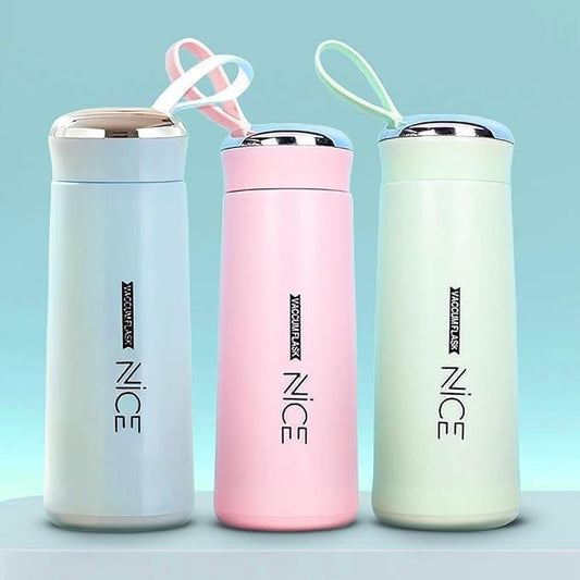 Nice Glass Water Bottle (1 piece,500 ML) - Multicolor